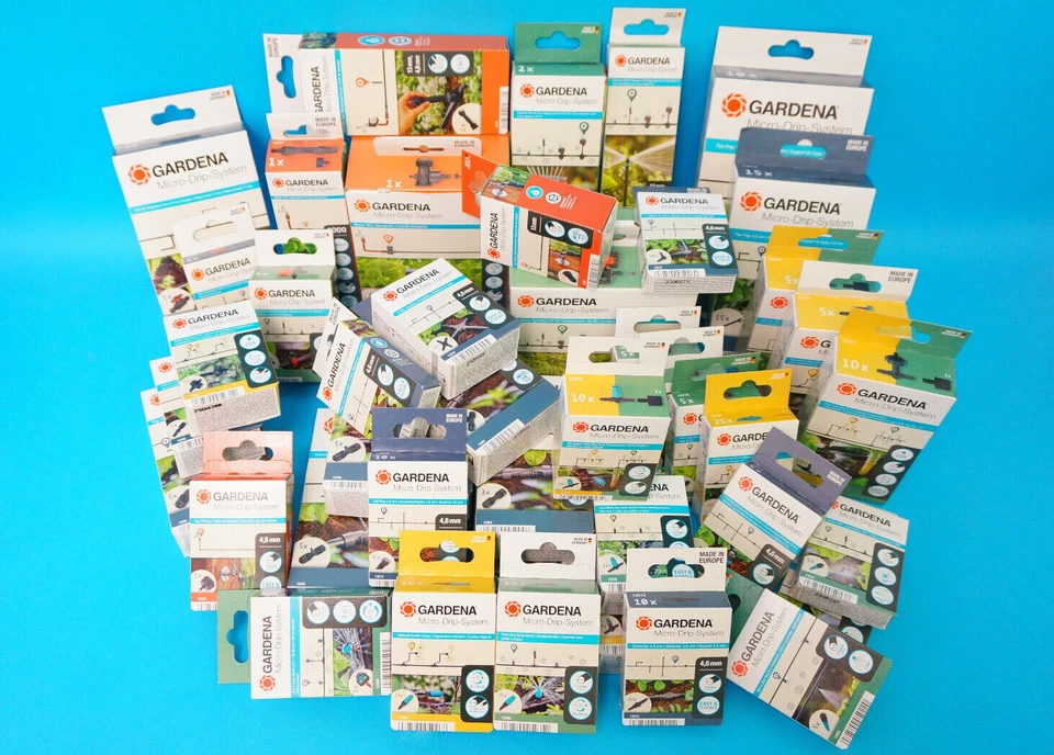 Micro-Drip-System GARDENA® - Klemmen Tropfer Düsen Ventile Verbinder Microdrip