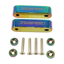 JDMSPEED NEO CHROME CNC BILLET 3/4" HOOD VENT SPACER RISER KIT + BOLTS + WASHERS