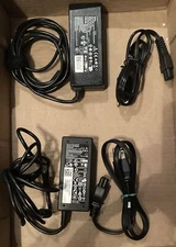 Lot of 2 Genuine 65W Dell 19.5V AC Adapters HA65NS5-00 & FA90PM111.
