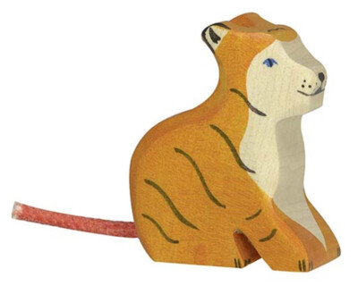 Holztiger Tiger – Kleiner Sitzender Holz-Tiger Für Kinder, Spielzeug Aus Holz, 80138