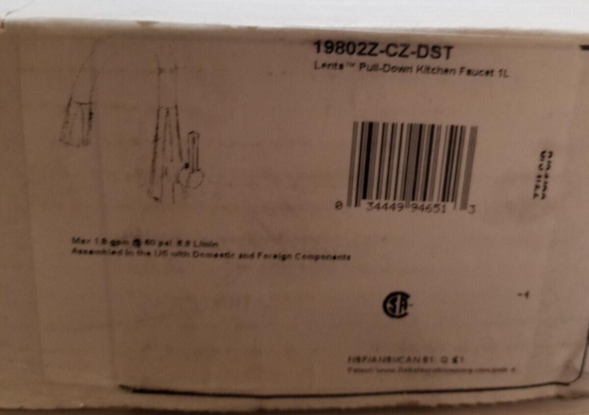 Delta 19802Z-CZ-DST Lenta Single-Handle Pull-Down Kitchen Faucet Champage Bronze