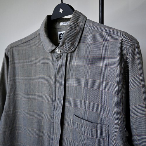 VTG 2000s Engineered Garments Rounded Collar Shirt, glen plaid, made in USA, M - Picture 6 of 15