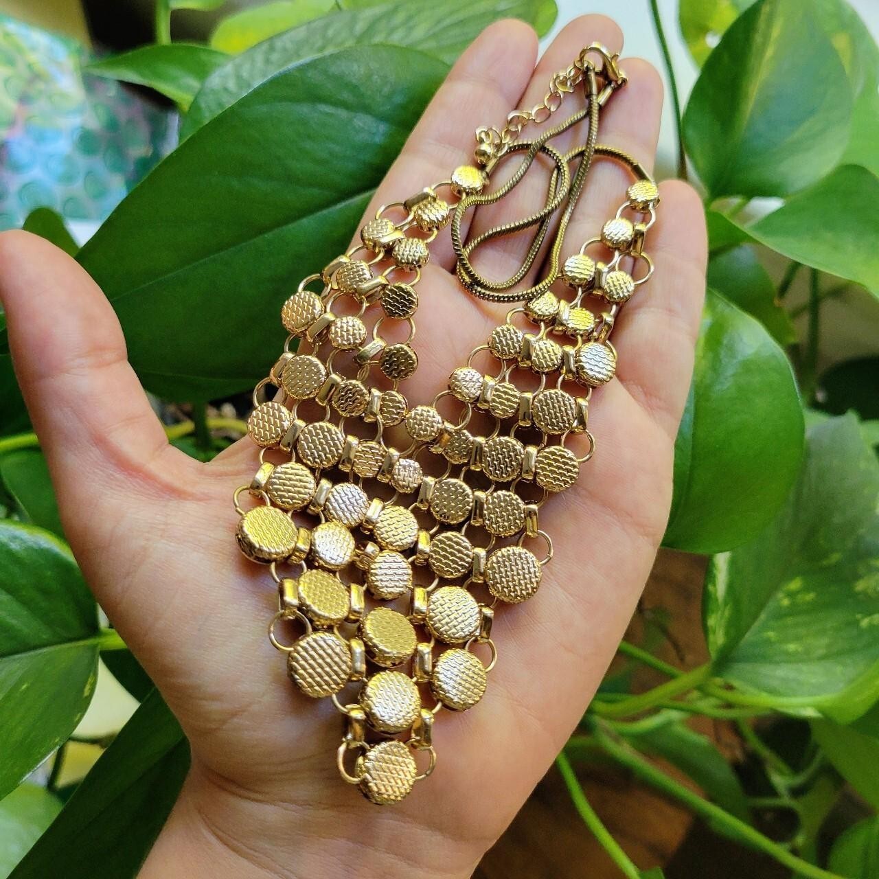 Classic Green Gemstone Bib Statement Necklace - image 8