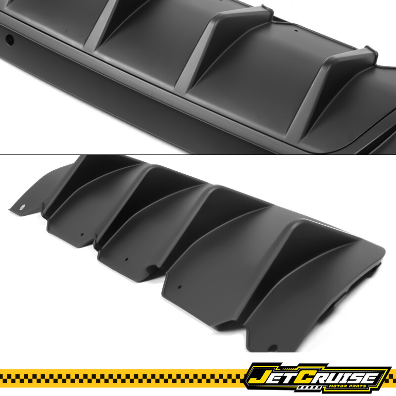 Fits 15-23 Dodge Challenger V3 Style Rear Bumper Lip Diffuser Matte Black PP