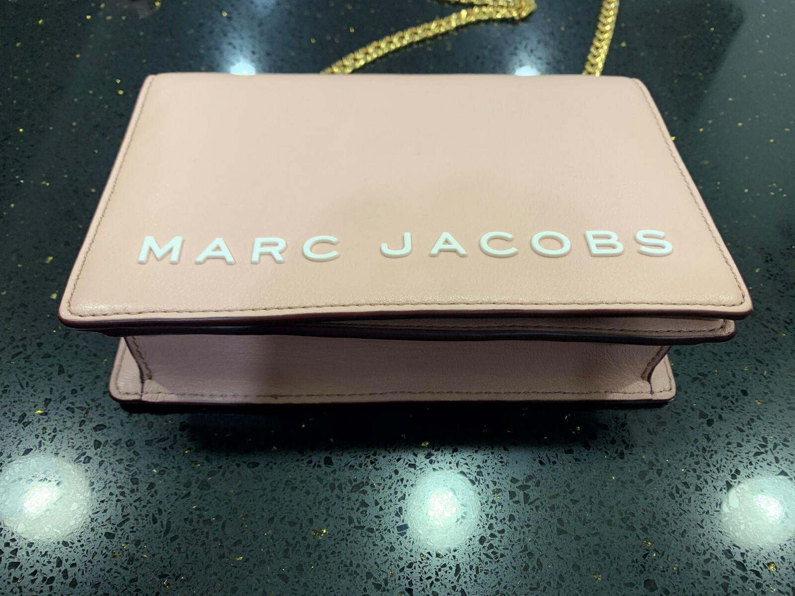 Marc Jacobs Double Take Leather Logo Crossbody Bag Gem