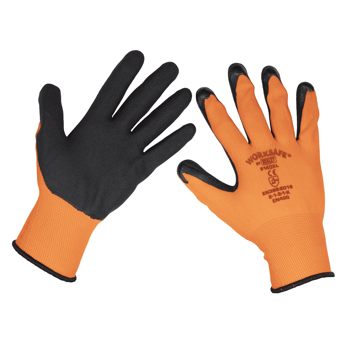 Sealey 9140XL-B120 Worksafe Foam Latex Gloves, X-Large - Pack of 120 Pairs