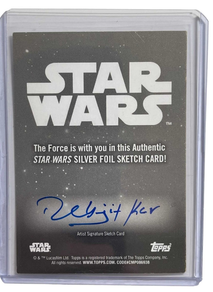 2024 Topps STAR WARS CHROME = SILVER FOIL Sketch Card by 2024 Topps STAR WARS CHROME = SILVER FOIL Sketch Card by