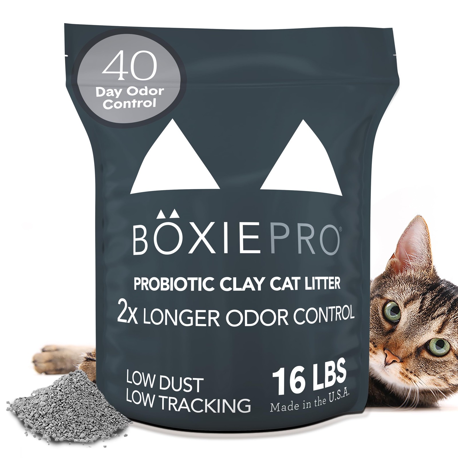 Ie Probiotic Cat Litter, 40-day Odor Control, Clumping Clay Kitty Litter