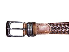 Brighton Brown Genuine Leather Braided Woven Belt Size 40 Men s