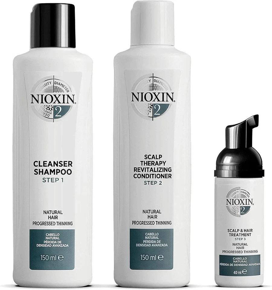 Nioxin 3-Part System 2 - Natural Hair with Progressed Thinning Hair Treatment