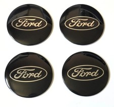 ADESIVI COPRIMOZZO FORD NERI DIAMETRO 60mm 4 Pezzi