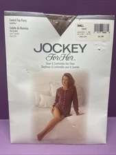 Jockey For Her Control Top Pantyhose Style 7952 Size Small Taupe NOS Sandalfoot