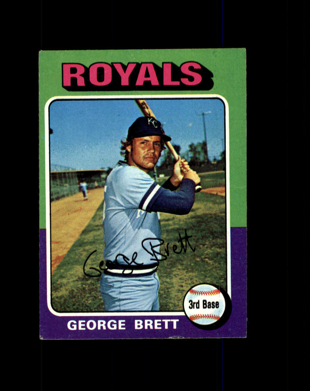 George Brett 1975 Topps #228 Kansas City Royals Rookie Card (EDGE WRINKLES)