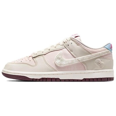 Nike Dunk Low top Skateboard Shoes Womens Beige Pink IQ1145-610