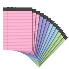 12 Pack Note Pads 5x8 Narrow Ruled Legal Pad Multicolor Writing Pads 5x8