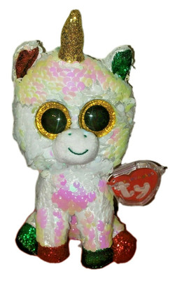 Ty Flippables  STARDUST the Unicorn 6'' Beanie Boos Changing Sequins Plush MWMTs