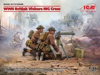 Icm 35646 1/35 Wwii Britisch Vickers Mg Crew (Vickers Mg & 2 Zahlen) (100% New M