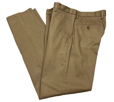 Dockers Slim Tapered Flat Front Slacks Mens 32 X 32 Brown Casual Pants