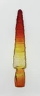 Blenko Handmade Glass Textured Garden Spear in Tangerine Signed