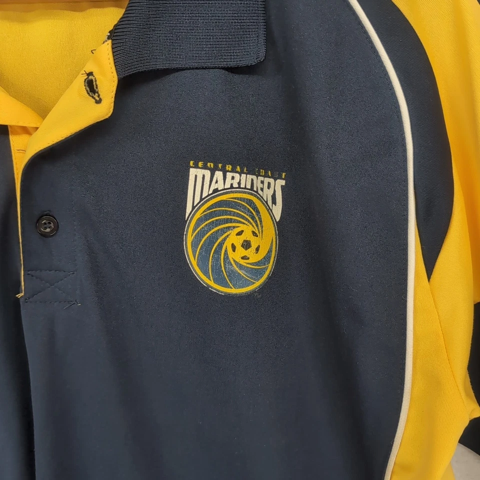 Central Coast Mariners Polo Shirt Navy Blue A League Soccer Sports Large Mens - image 2 of 4