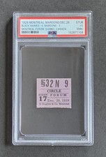 Montreal Maroons vs Chicago Blackhawks 1929 hockey ticket stub Psa rare!