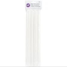 Wilton Plastic Dowel Rods 4/Pkg-12.5"