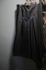 Pendleton Virgin Wool Skirt 18 Made USA Black Classic MIDI Workwear Excellent