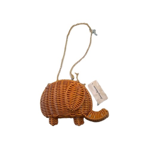 NWT TOMMY BAHAMA RATTAN WICKER ELEPHANT CROSSBODY BAG CLUTCH