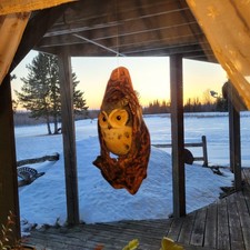 Casey Edwards Wood Carving Screech Owl 