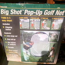 World of Golf Big Shot Pop-Up Golf Net JR710 w/ Chipping Basket, Portable