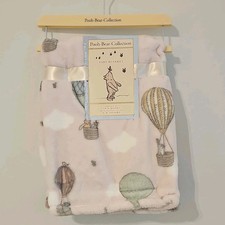 Pooh-Bear-Collection Baby Blanket Winnie the Pooh Bear Beige Green 30x40