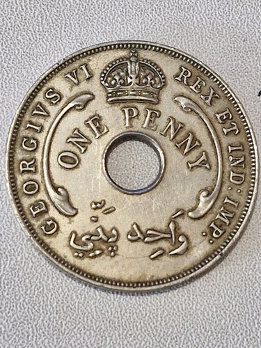 Moneda de 1 centavo de África Occidental Británica 1941 Jorge VI - Imagen 2 de 4