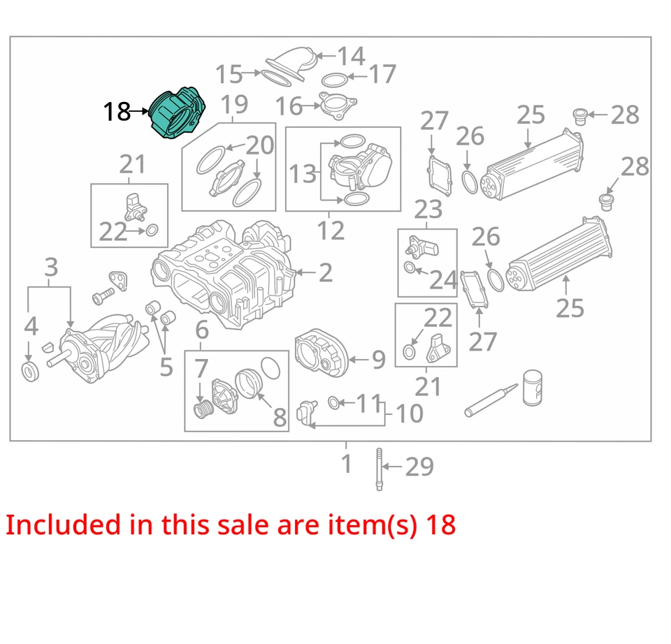 Audi Q5 2014 conjunto de carrocería del acelerador OEM 165 k millas - LKQ319048083 Foto 4 de 4