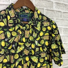 William Murray Vibrant Lemonade AOP Performance Golf Polo Mens Small Stretch