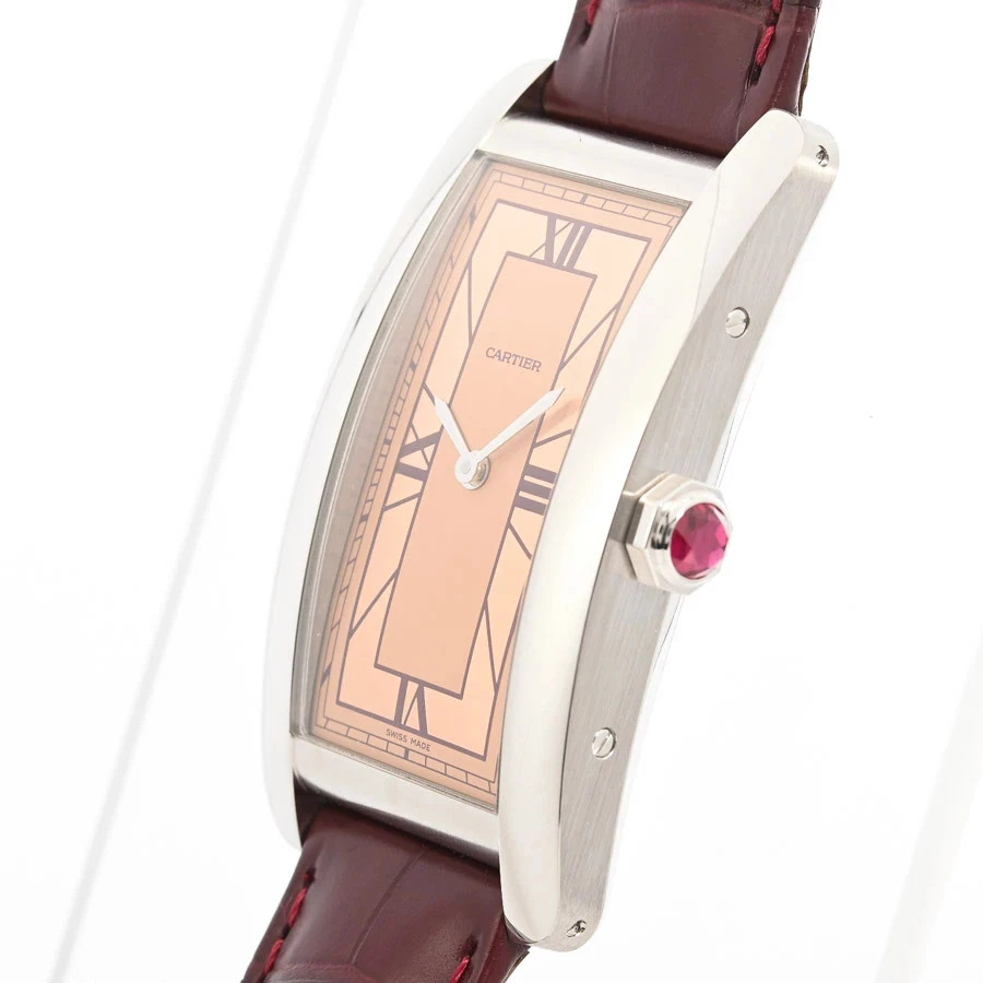 Reloj Cartier Tank American modelo grande WGTA0297 rosa usado para hombre #101014 Foto 2 de 4