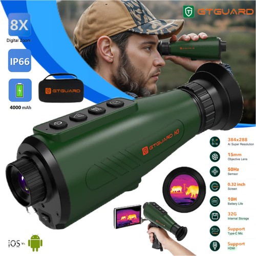 H3 Handheld Night Vision Goggles 12um ≤40mk Thermal Monocular Thermal Imager 8x