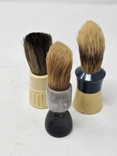 Early 1900s Shave Brush Lot of 3 - Ever Ready, StrongSet - Antique Shaving Brush