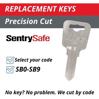 Sentry Safe Keys Firebox Cash Box Replacement Key Cut to your Code SB0-SB9