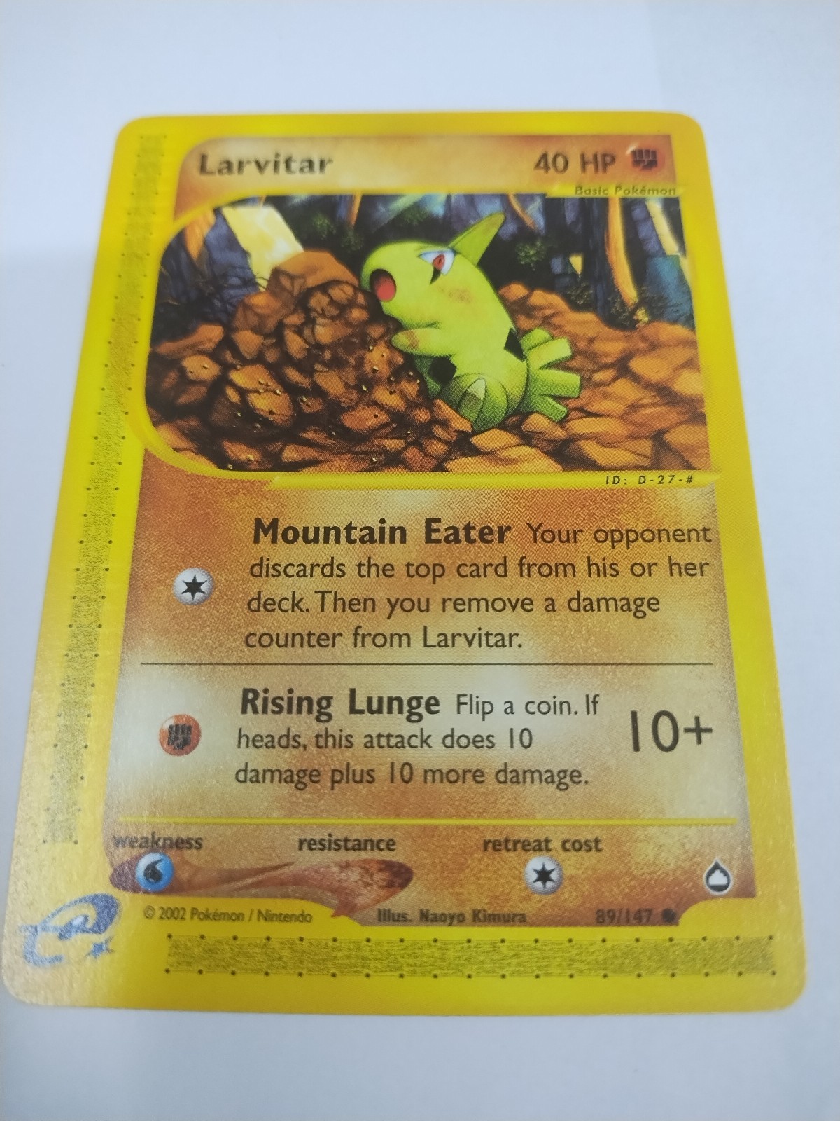 MINT Pokemon Card - Larvitar Aquapolis 89/147 Common Tyranitar Evolution