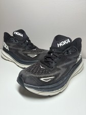 Hoka One One Womens Clifton 9 1127896 BWHT Black Running Shoe Sneaker - Size 7.5