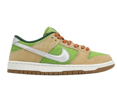 Nike SB Dunk Low Green Beige White Brown Low Top Skateboarding Sneaker