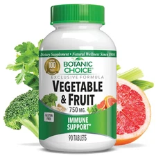 Botanic Choice Vegetable & Fruit Multivitamin Herbal Supplement, 90 Tablets