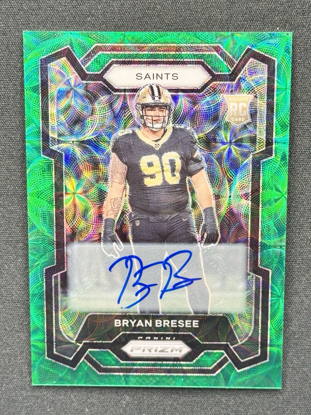 2023 Prizm Bryan Bresee Rookie Prizm Green Scope Auto /75 RC #372 Saints