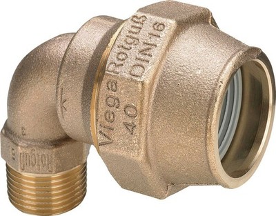 Viega Maxiplex-Übergangsbogen 90 Grad, d 32mm, R 1 Rotguss Modell 9021 275105