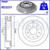 2X Delphi Bremsscheibe BG3231 FüR Mazda Xedos TA 24V TA3P TA5P