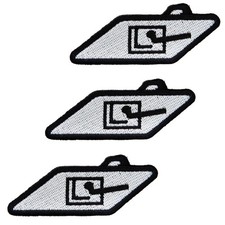 ROYAL TANK REGIMENT RTR WHITE EMBROIDERED TANK x3 BADGE PACK