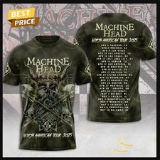 MACHINE HEAD USA Tour New heavy metal 3D AOP Unisex T-Shirt UU1330