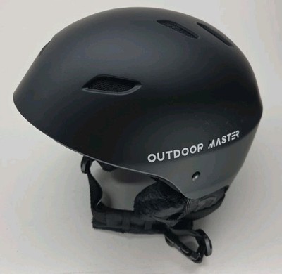 Outdoor Master Kelvin Fiber Ski Helmet Snowboard FLAT BLACK  LARGE 24''