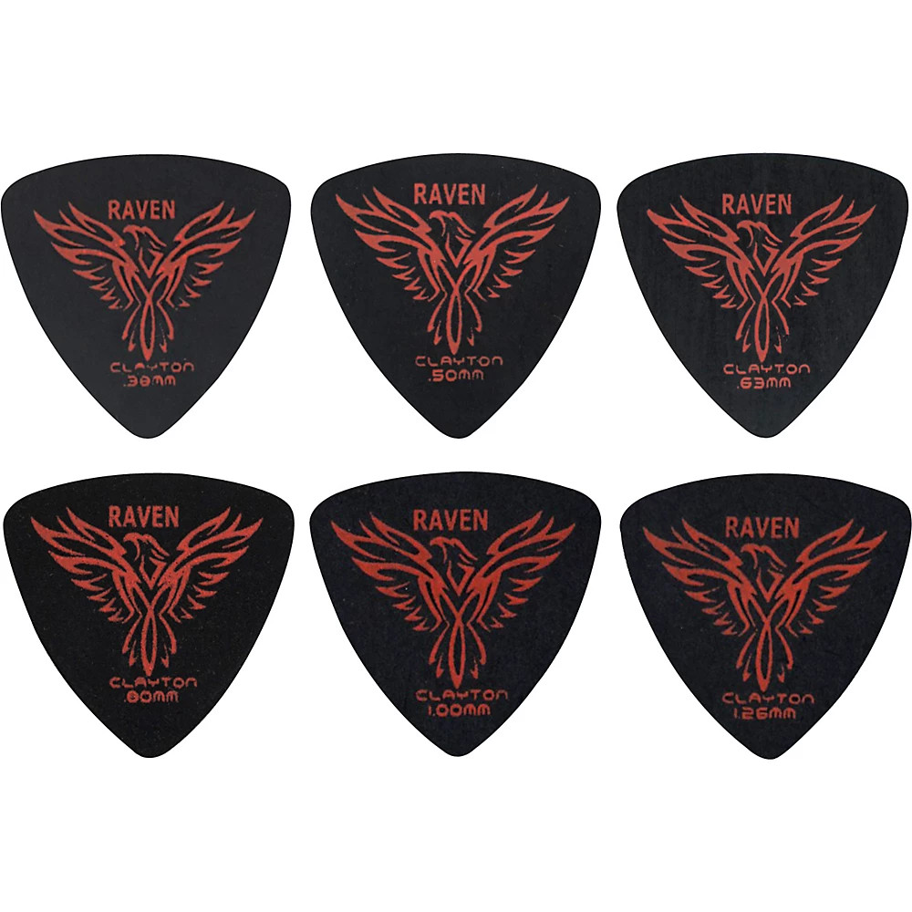 Clayton Black Raven Rounded Triangle Guitar Picks 63 mm 1 Dozen 2090₽
