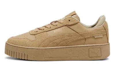 PUMA Carina Street Abrasion Resistant Low top Skateboard Shoes Womens Brown